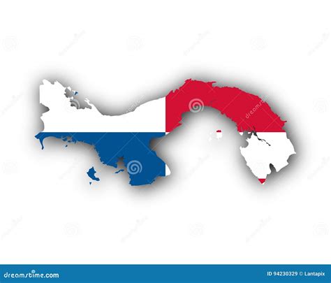 Map and flag of Panama stock vector. Illustration of panama - 94230329