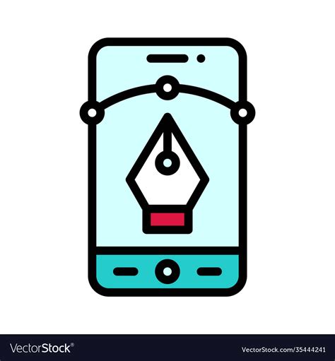 Drawing app icon mobile application Royalty Free Vector