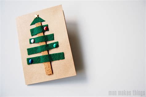 mon makes things: Day 01: Christmas Tree Card DIY