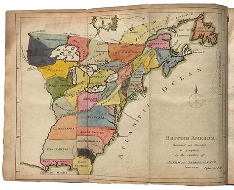 Rare 1775 Map Showing An Early Plan To Divide The American Colonies [2000x1628] : MapPorn