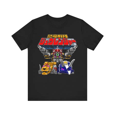 Zyuranger Mecha Super Sentai T Shirt Megazord Custom Graphic Art Shirts Power Rangers Retro ...