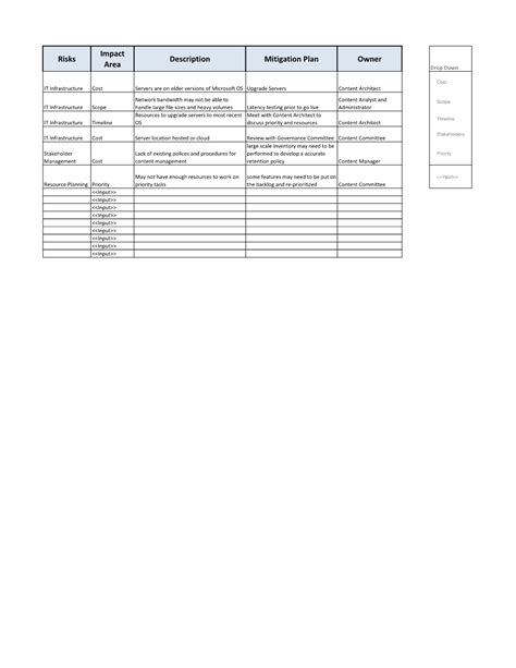 Sample Risk Mitigation Plan - Template Download