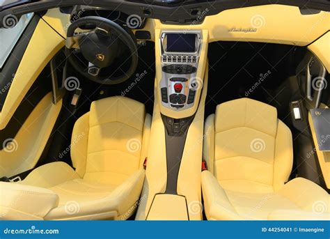 Lamborghini Aventador J Spyder Interior Editorial Photo - Image of ...