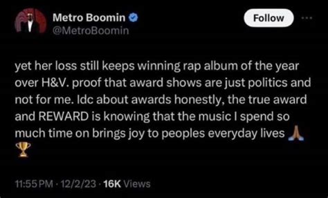 Metro Boomin Slams Drake's 'Her Loss' Winning More Awards Than 'Heroes & Villains" | Complex