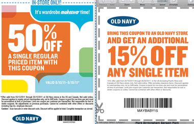 Old Navy Printable Coupons 15% & 50% off | AL.com