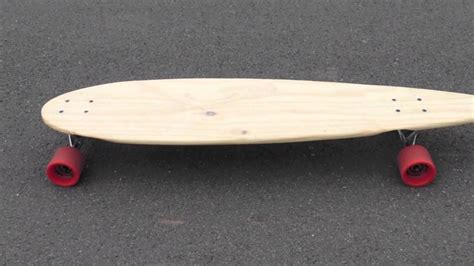 Longboard Pintail Deck handmade from Pine Shelf £7 - YouTube