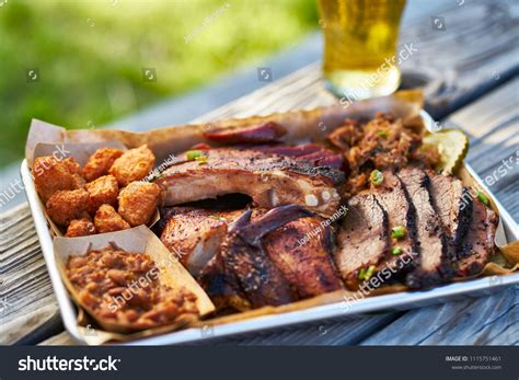 Tray Smoked Meats Texas Bbq Style Stock Photo (Edit Now) 1115751461