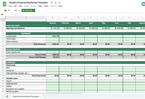 Cash Flow Projection Template Excel