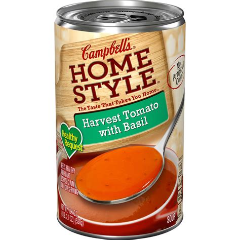 Campbell's Homestyle Healthy Request Harvest Tomato with Basil Soup, 18 ...