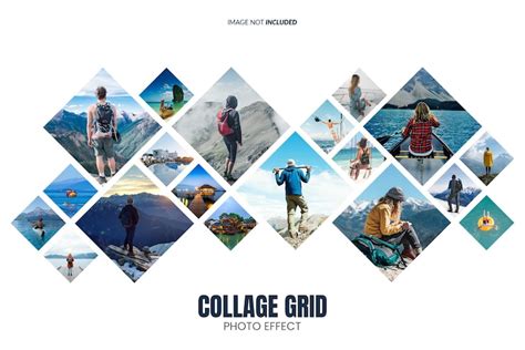 Premium PSD | Collage Grid and Photo collage frame effect mockup