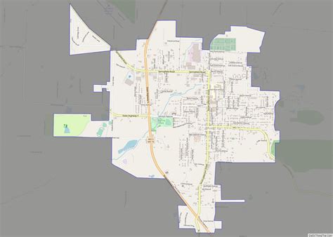 Map of Ava city, Missouri