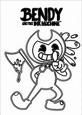 Bendy The Face Coloring Page sketch template
