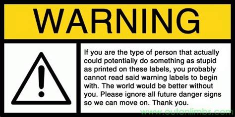 Funny Warning Signs Poster