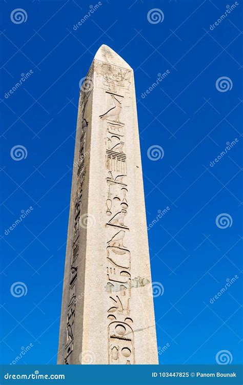 Obelisk in Hippodrome of Constantinople in Sultan Ahmet Square Stock ...