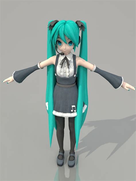 Hatsune Miku 3d model 3ds Max files free download - modeling 38552 on ...