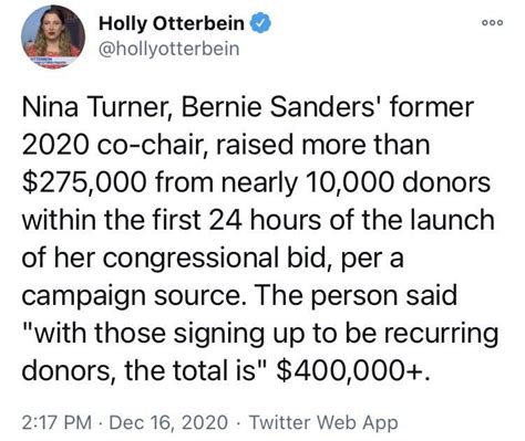 Nina Turner, Bernie Sanders' former 2020 co-chair, raised more than ...