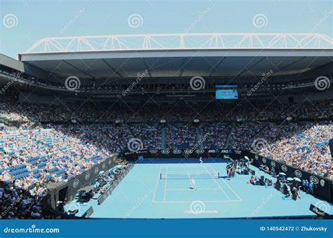 Rod Laver Arena during 2019 Australian Open Match at Australian Tennis Center in Melbourne Park ...