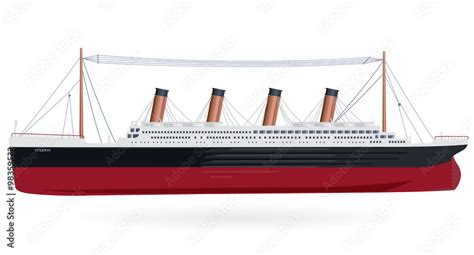 Titanic – legendary colossal boat – monumental big ship – symbol icon ...