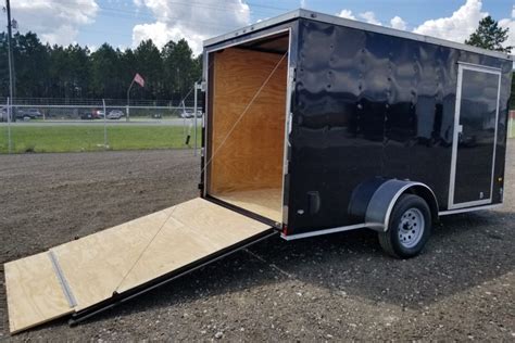 Enclosed Trailer 6x12 Black Single Axle (ad 10) - USA Cargo Trailer