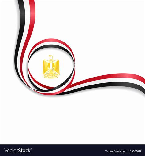 Egyptian wavy flag background Royalty Free Vector Image