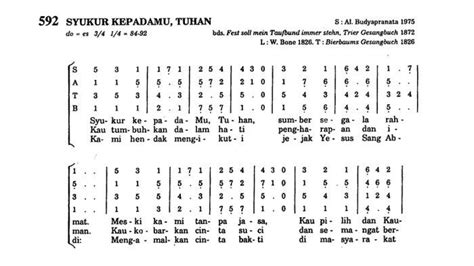 Lirik Lagu Syukur Kepada-Mu Tuhan Puji Syukur 592, Syukur Kepada-Mu ...