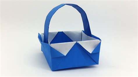 How to make a Paper Basket for Easter - DIY Origami Basket - YouTube