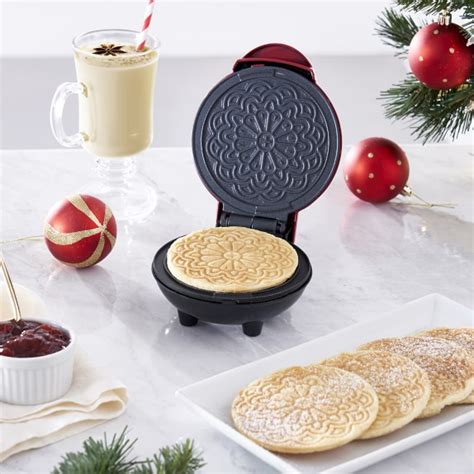 Dash Mini Pizzelle Maker in Red Metallic | Williams Sonoma