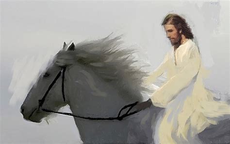 Jesus On A White Horse Painting at PaintingValley.com | Explore ...