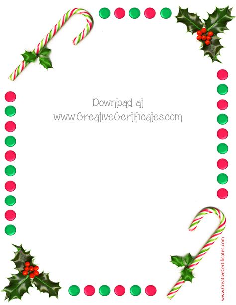 Free Christmas Border Templates - Customize Online then Download