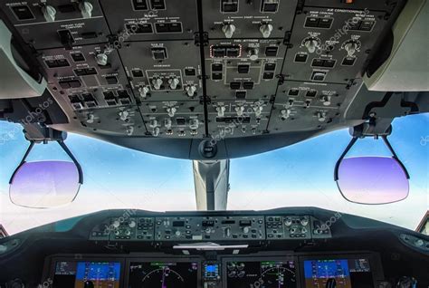 Boeing 787 Cockpit At Night