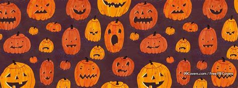 Halloween Pumpkins Pattern Facebook Cover Photos