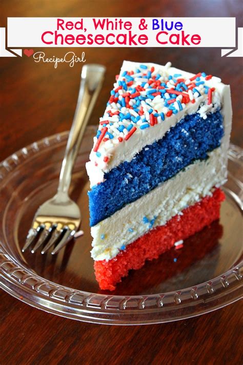 Red, White, and Blue Cheesecake Cake – Edible Crafts