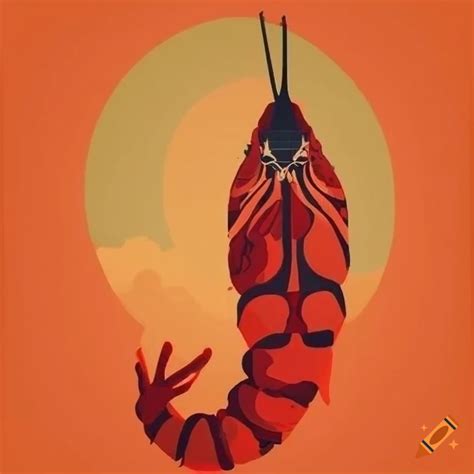 Vintage travel poster of a krill on Craiyon