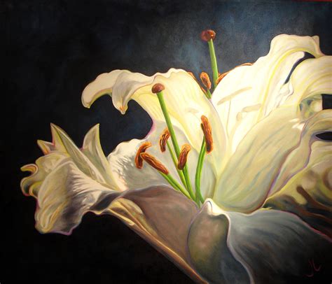 White Lily Painting by Janice Lawrence | Fine Art America