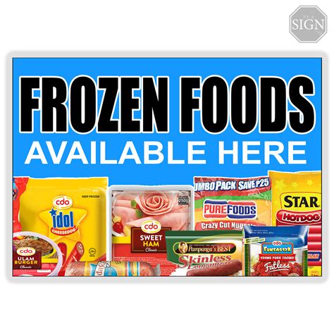 Frozen Foods Available Here Sari Sari Store Sign - Laminated Signage ...