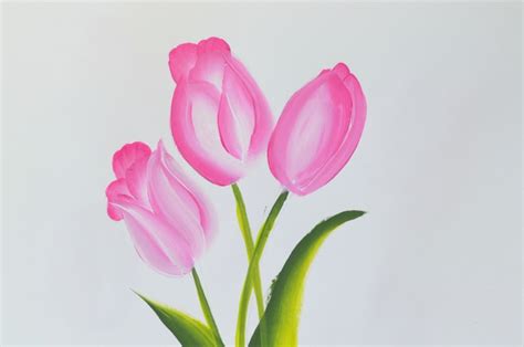 Paint Pink Tulips Fast and Easy - Pamela Groppe Art