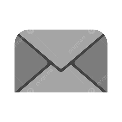 Vector Mail Icon Gray Clipart Transparent Background, Background ...