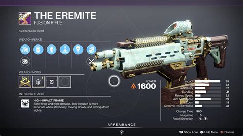 Destiny 2 The Eremite God Roll and How to Get - Deltia's Gaming