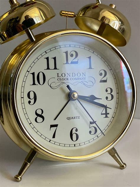 London Clock Company Gold Vintage Twin Bell Alarm Clock 04143 | Etsy