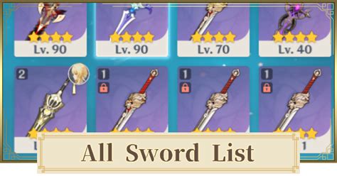 Genshin | All Sword List - GameWith