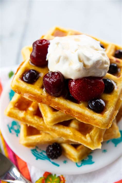 Classic Homemade Belgian Waffle Recipe - The Kitchen Magpie