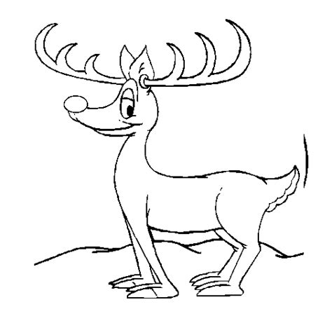 Reindeer with long antlers coloring page - Coloringcrew.com