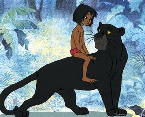 Mowgli Sitting On Bagheera’s Back