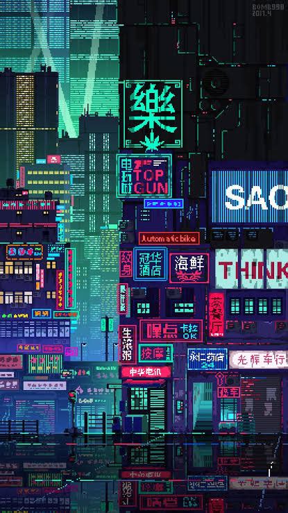 Loving this futuristic city pixel art : r/Cyberpunk