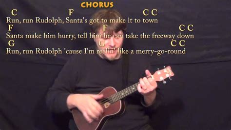 Run, Run, Rudolph (Chuck Berry) Ukulele Cover Lesson in C with Chords ...