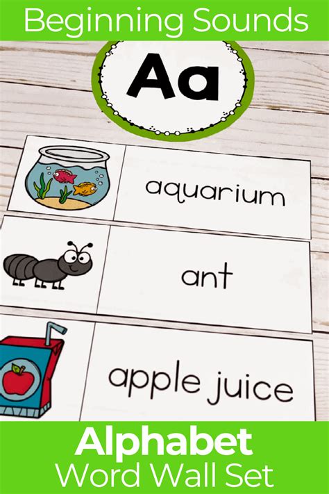 Kindergarten Word Wall Printable Alphabet for Kids