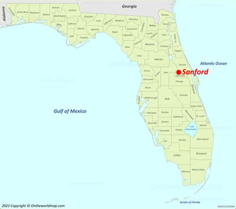 Sanford Location On The Florida Map - Ontheworldmap.com