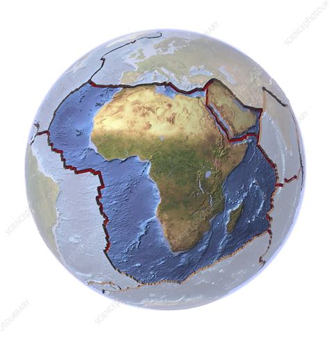 Global tectonics, African Plate - Stock Image - C016/3706 - Science Photo Library