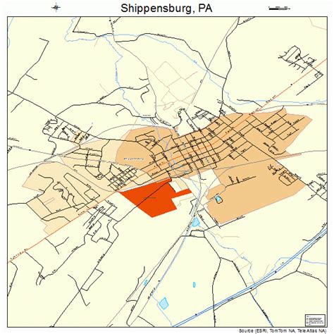 Shippensburg Pennsylvania Street Map 4270352