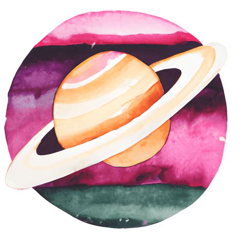 Watercolor Saturn · Creative Fabrica